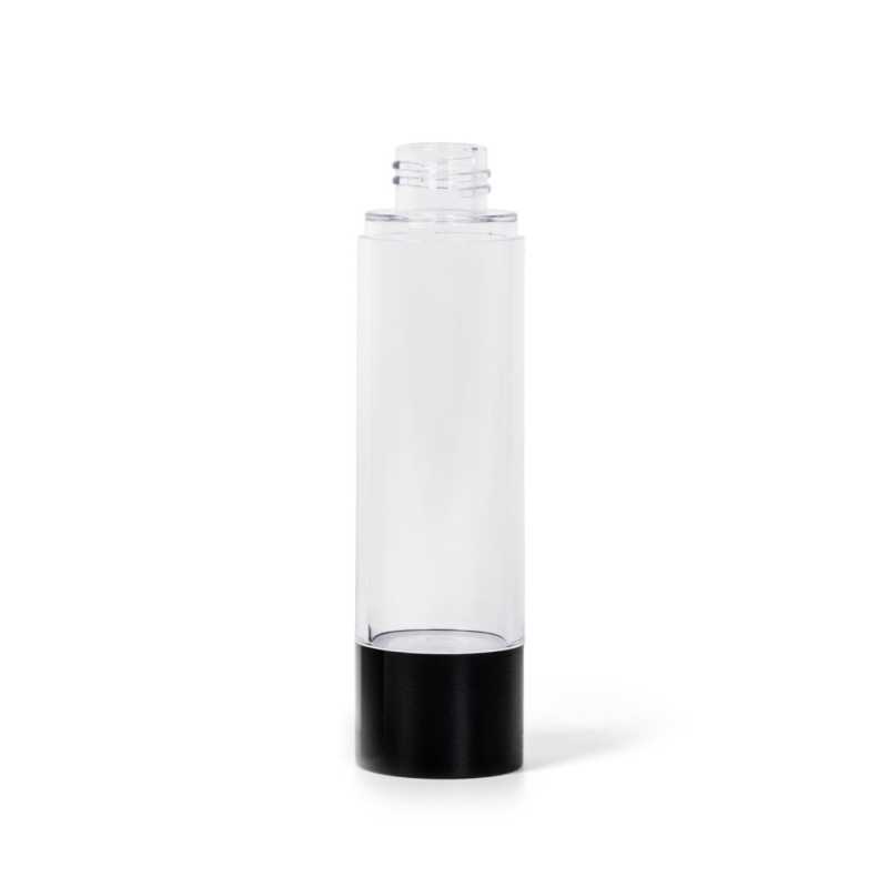 Flacon Airless transparent avec fond noir, 50 ml