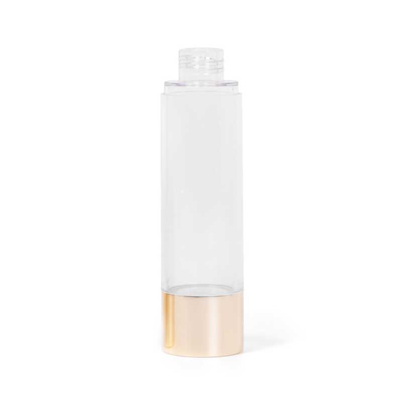 Flacon Airless transparent, fond doré, 45 ml