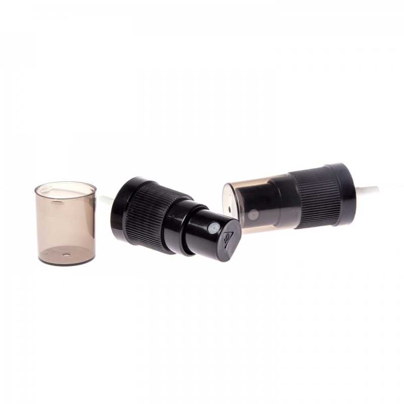 Spray brume fine en plastique noir, surcapuchon fumé, 18/415, 100 pcs