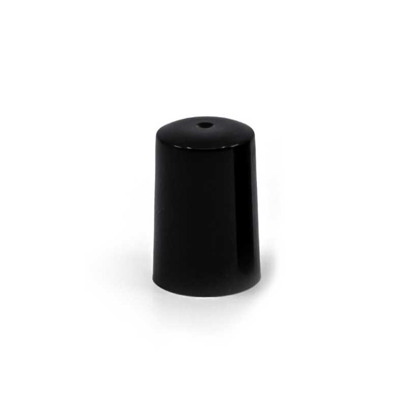 Bouchon en plastique noir pour flacon roll-on 5 ml/10 ml