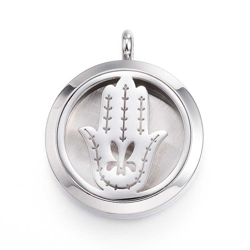 Pendentif diffuseur, acier chirurgical, main