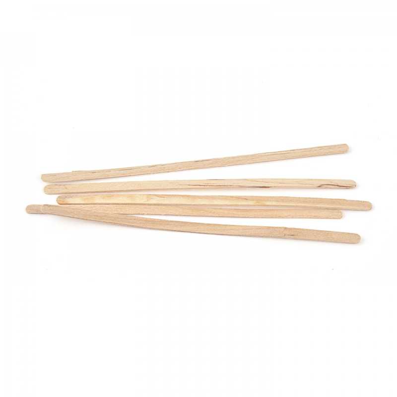 Bâton de mélange en bois fin, longueur 11 cm, 10 pièces