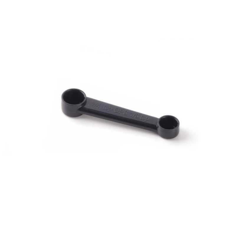 Cuillère doseuse double en plastique, noire