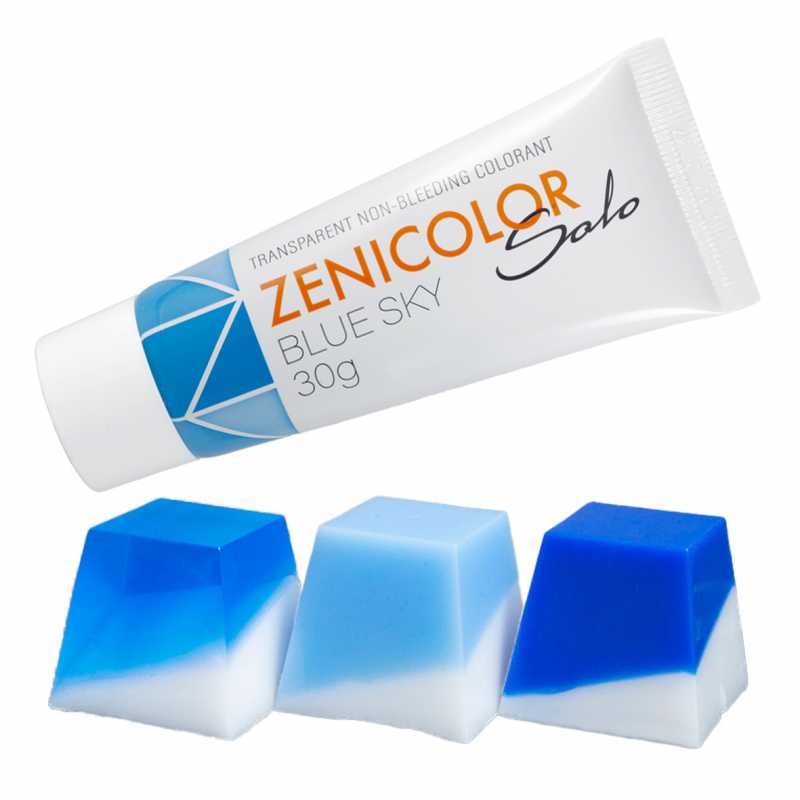 ZENICOLOR SOLO, colorant à fondre et à verser, 30 g Bleu ciel