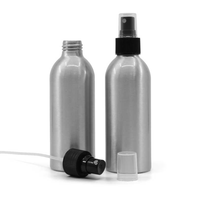 Bouteille en aluminium, spray noir, 200 ml