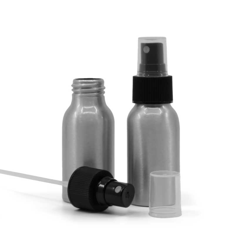 Bouteille en aluminium, spray noir, 50 ml