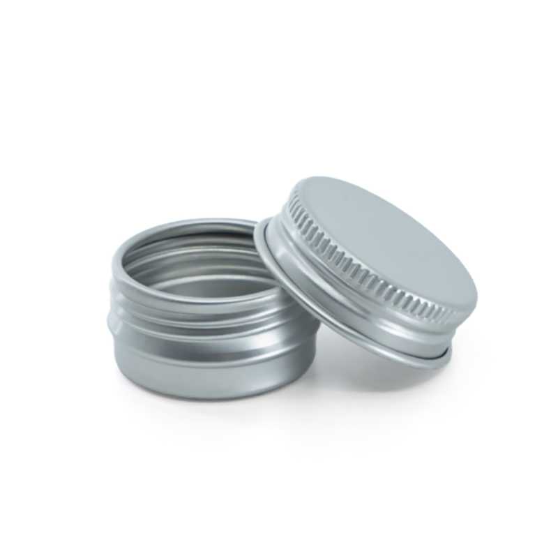 Pot en aluminium argenté, 29 mm, 5 ml