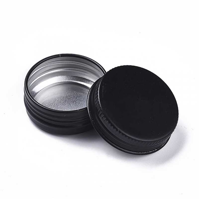 Pot en aluminium noir, 39 mm, 15 ml