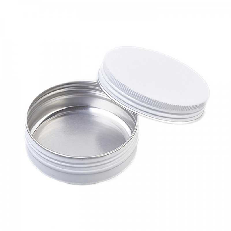 Pot en aluminium blanc, 68 mm, 60 ml