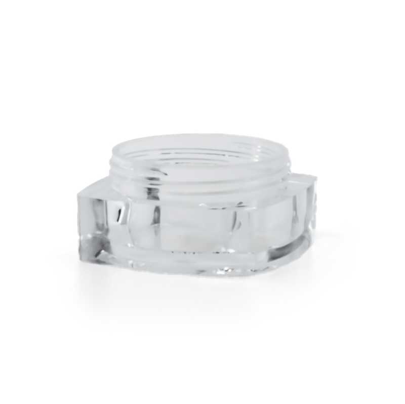 Pot en plastique transparent, carré, transparent 3 ml