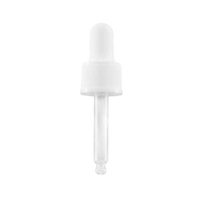 Compte-gouttes en verre blanc mat, 52 mm