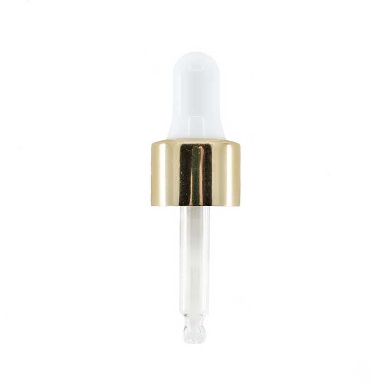 Compte-gouttes en verre, or blanc, 44 mm