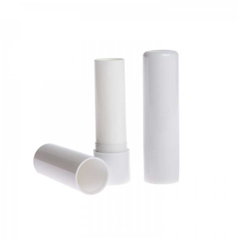 Tube de baume à lèvres Twist Up, bouchon Total Cover, blanc