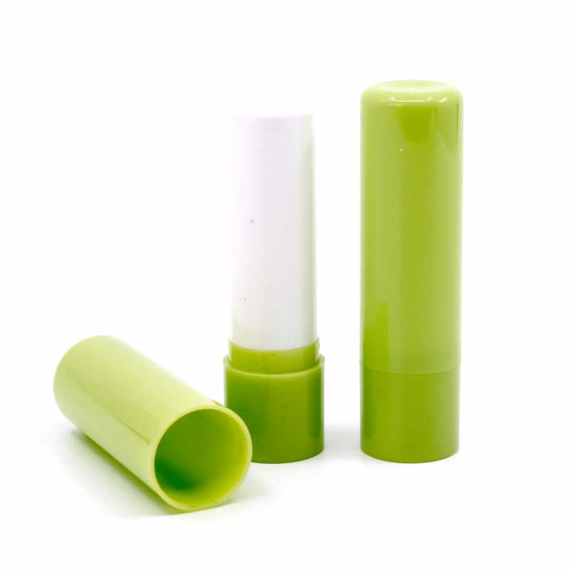 Tube de baume à lèvres Twist Up, bouchon Total Cover, vert