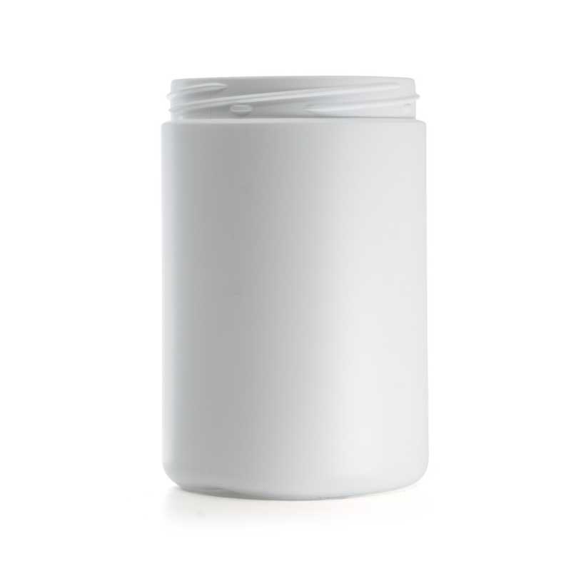Bocal en plastique blanc avec couvercle, 1 l