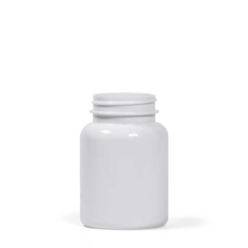 Pilulier en plastique blanc, 150 ml