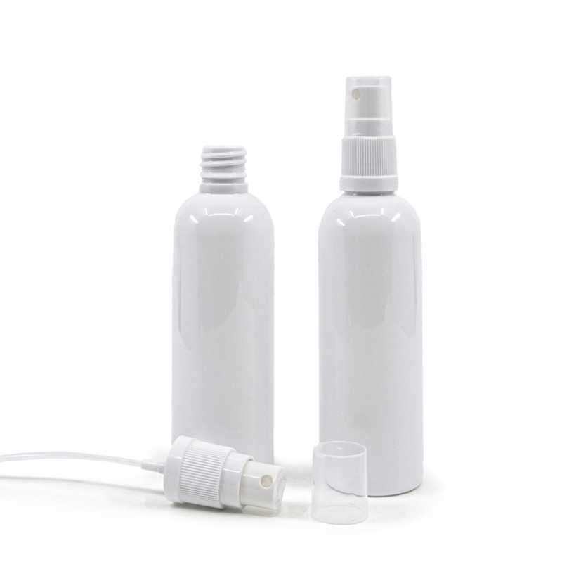 Flacon en plastique blanc, 18/410, spray blanc, 100 ml