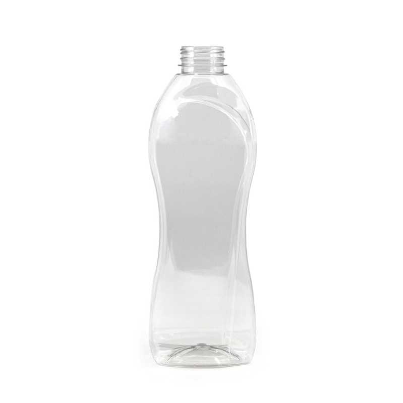 Bouteille de détergent en plastique transparent avec bouchon, 1 l