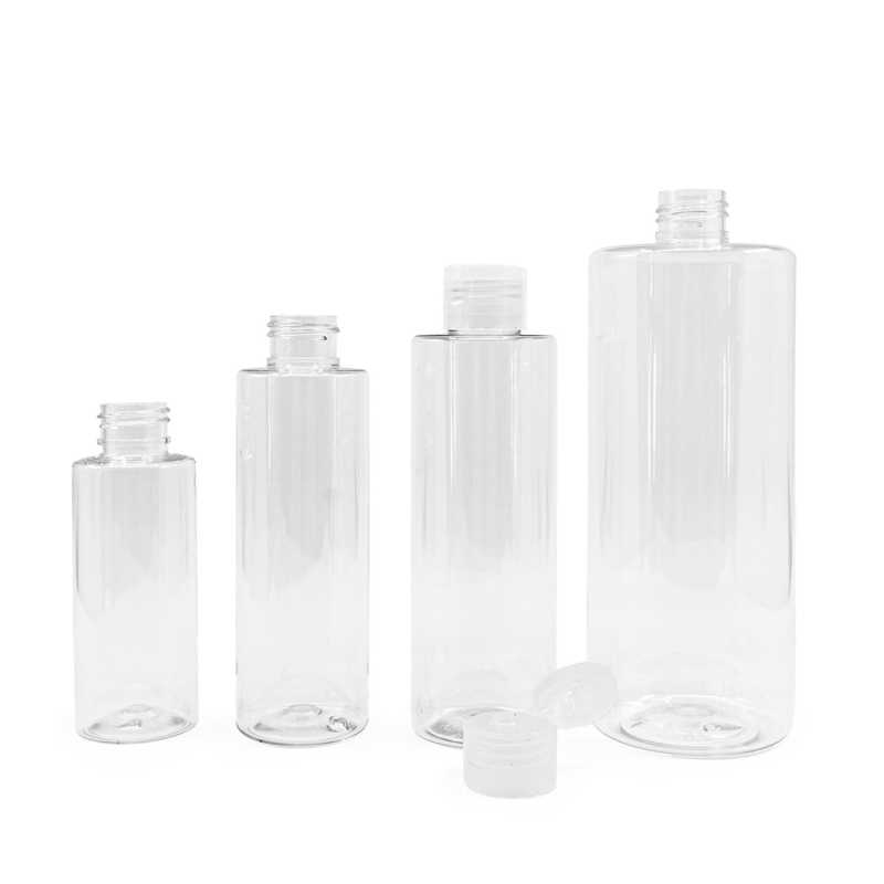 Bouteille en plastique transparent, bouchon transparent, 500 ml