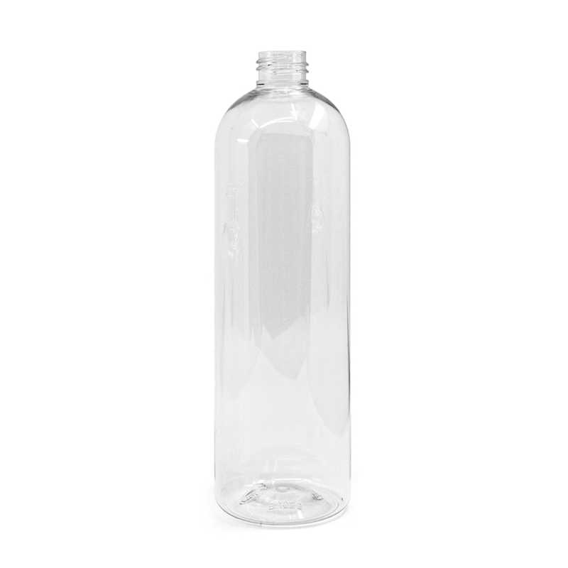 Bouteille arrondie en plastique transparent, 24/410, 500 ml