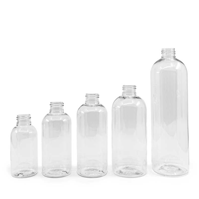 Flacon en plastique, transparent, 24/410, 100 ml, sans bouchon