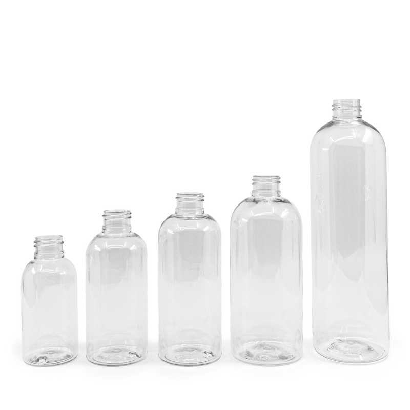 Bouteille arrondie en plastique transparent 24/410, 150 ml, 91 pcs