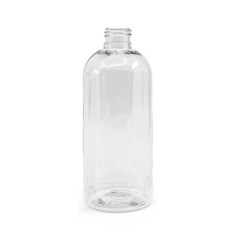 Bouteille arrondie en plastique transparent 24/410, 300 ml