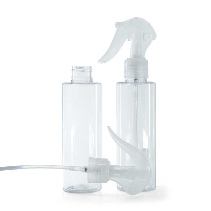 Flacon en plastique transparent, Mini Trigger Spray, Transparent, 150 ml