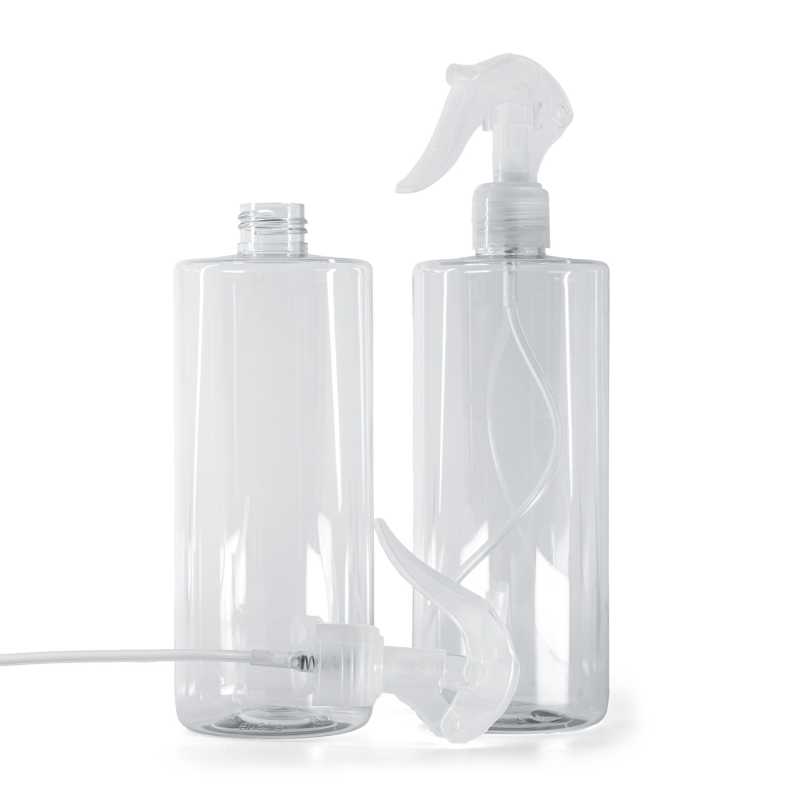 Bouteille en plastique transparent, Mini Trigger Spray, Transparent, 500 ml