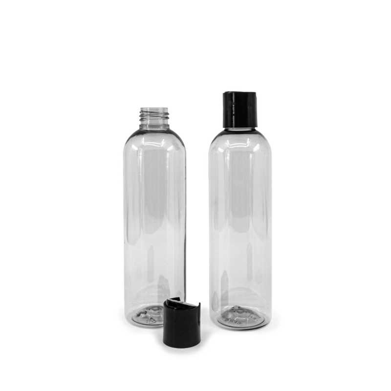 Bouteille en plastique recyclé, disque noir, 250 ml