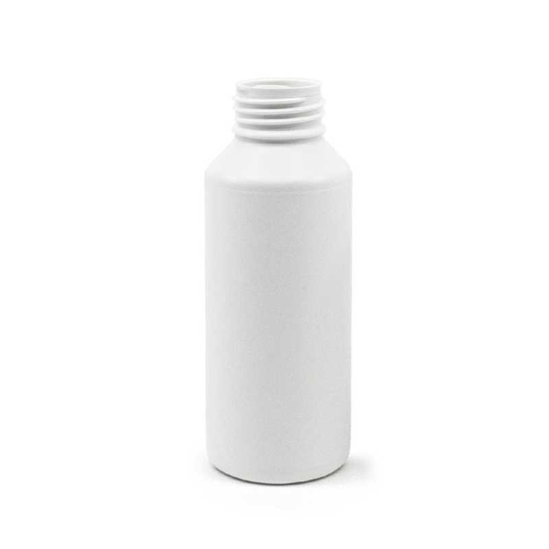 Bouteille en plastique blanche, HDPE 28/410, 100 ml
