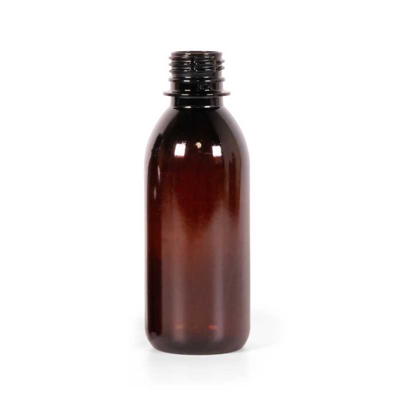 Bouteille en plastique marron 28/410, 200 ml
