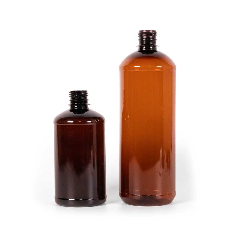 Bouteille en plastique marron, 1000 ml, 462 pièces