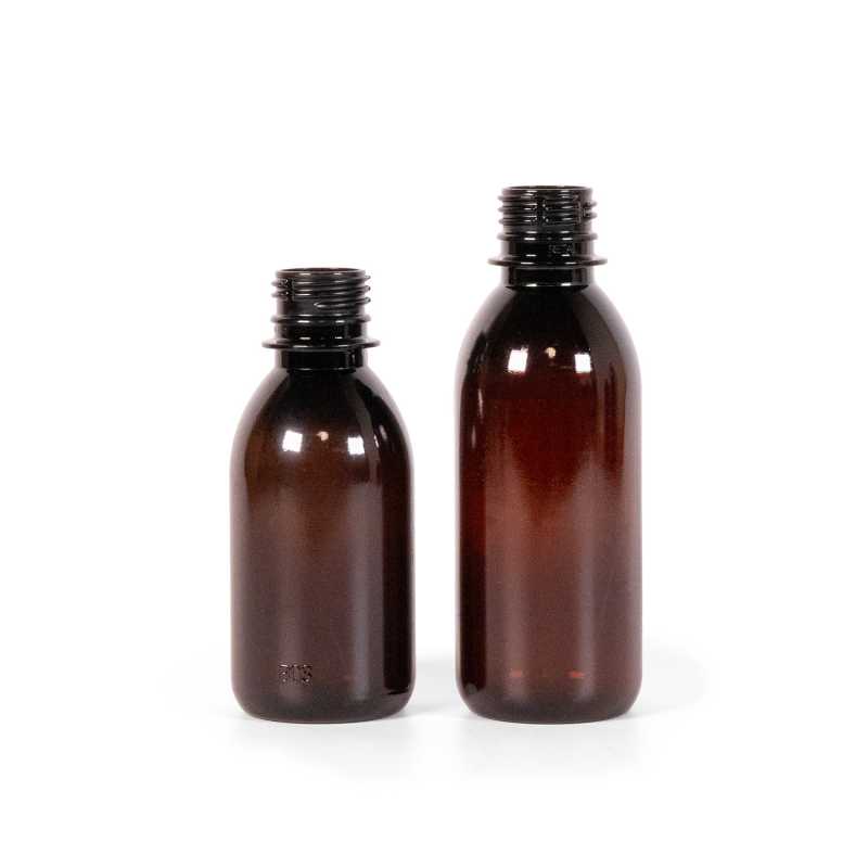 Bouteille en plastique marron, 28/410, 150 ml, 414 pcs