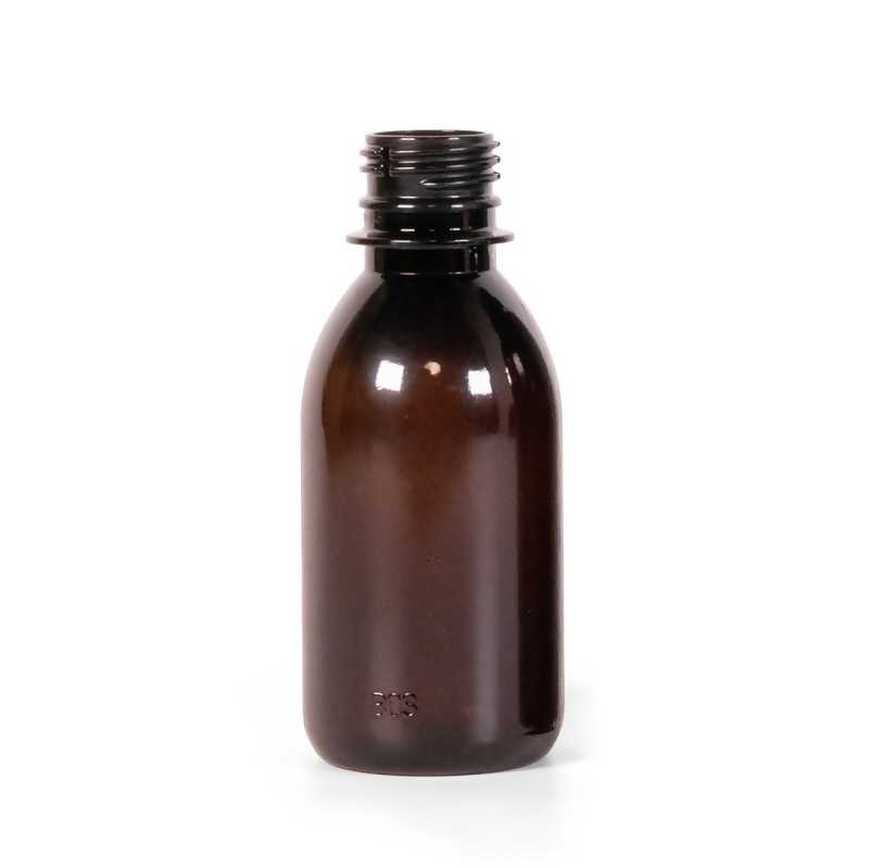 Flacon en plastique brun, 28/410, 150 ml