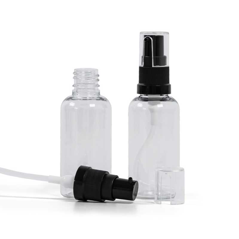 Flacon en plastique transparent, pompe à huile, 50 ml