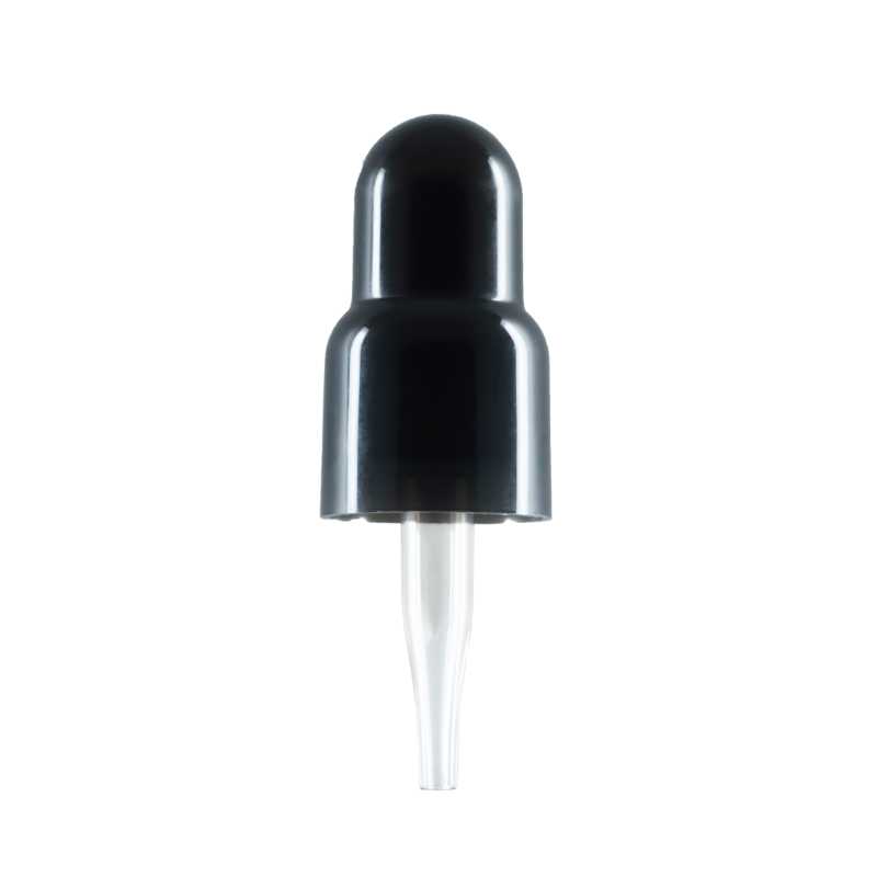 Pipette en plastique noire avec bouchon noir pour flacon de 25 ml