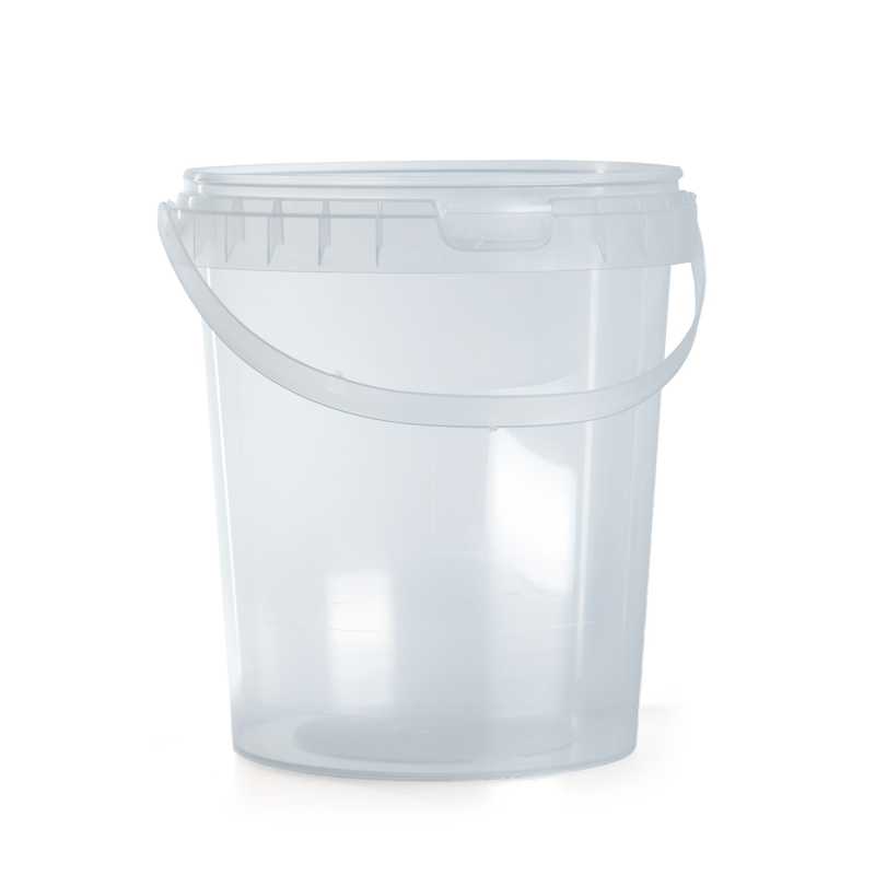 Seau en plastique transparent, 1300 ml,