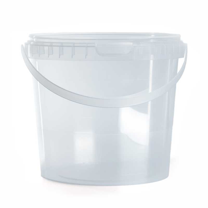 Seau en plastique transparent, 5700 ml,