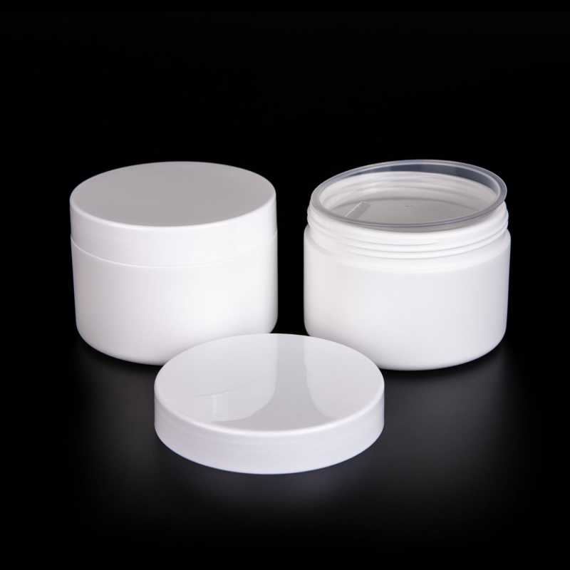 Bocal en plastique blanc avec bouchon, 250 ml SANS GASKET