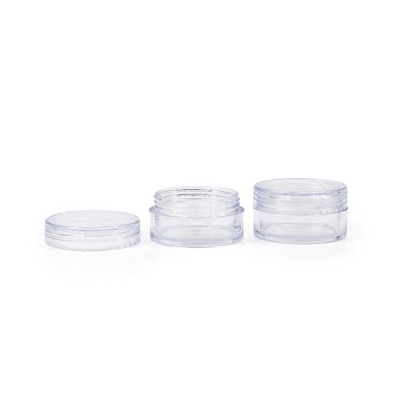 Pot en plastique transparent, couvercle transparent, 10 ml
