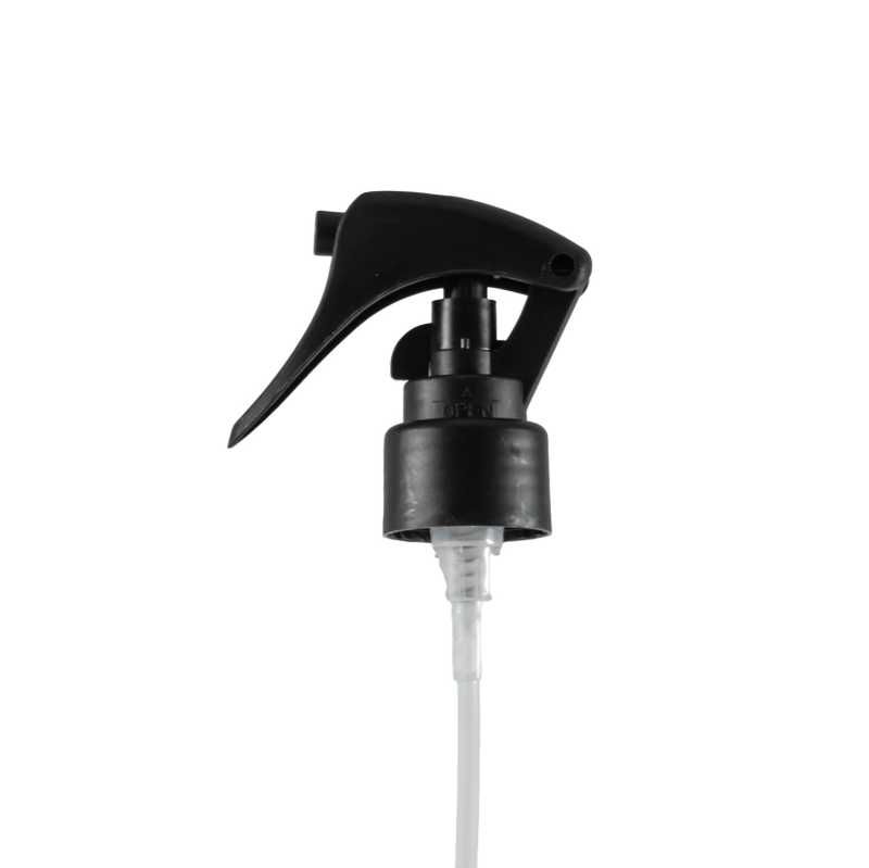 Mini vaporisateur à gâchette, noir mat, collier lisse, 24/410