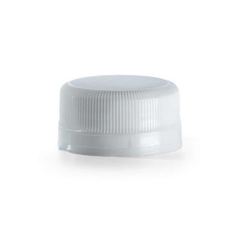 Capuchon d'inviolabilité en plastique blanc, nervuré, 28/400, inséparable