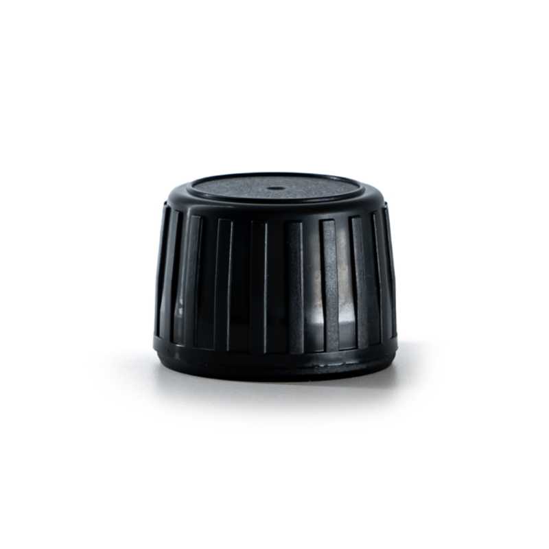 Capuchon en plastique noir, 28/410