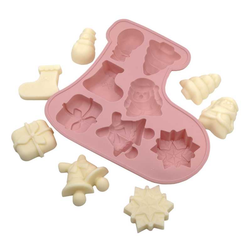 Moule à savon en silicone, mélange de motifs de Noël