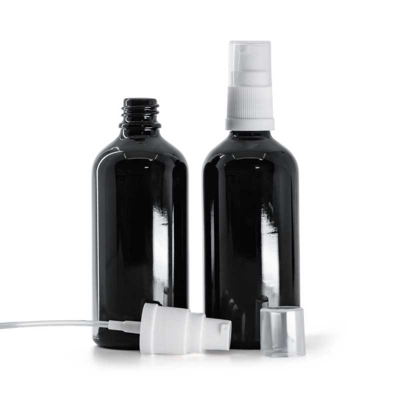 Flacon en verre noir brillant, 30 ml