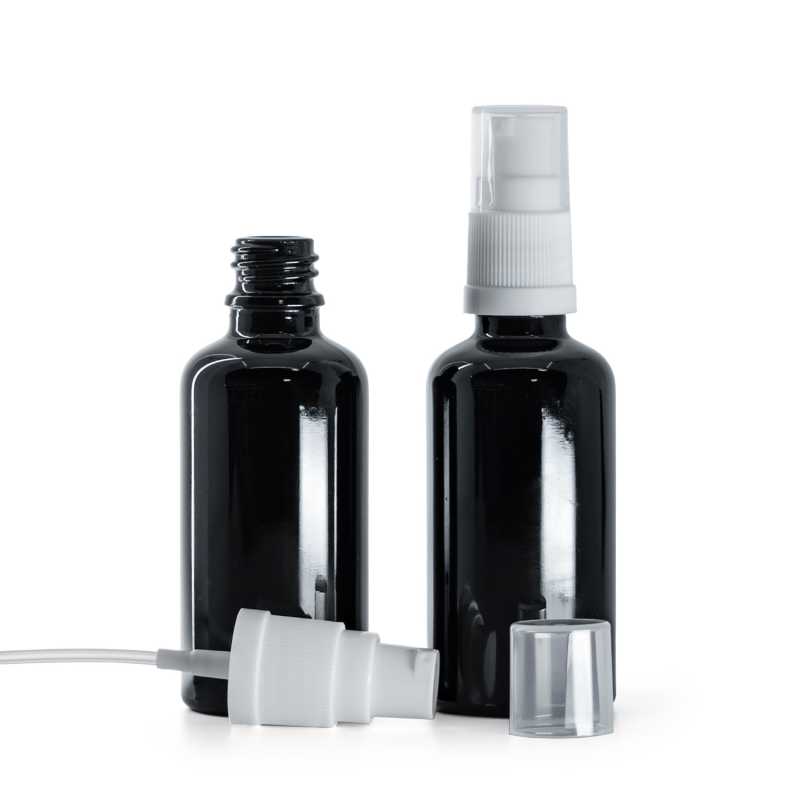 Flacon en verre noir brillant, 30 ml