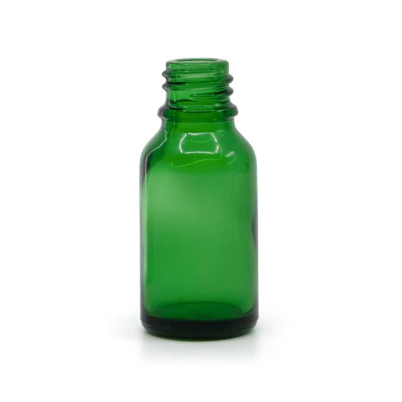 Flacon en verre vert, 15 ml