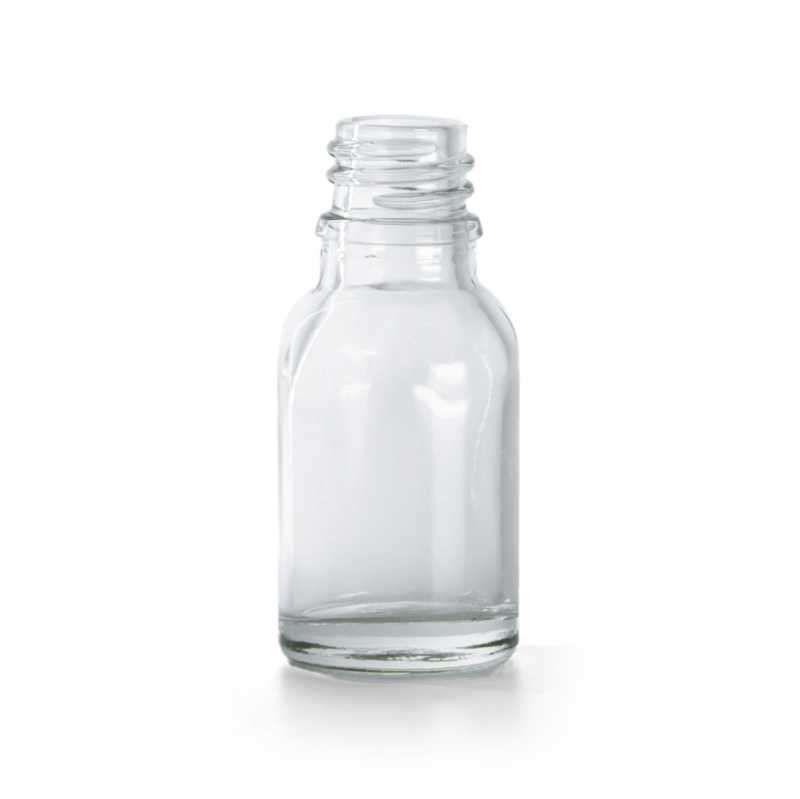 Flacon en verre transparent 15 ml, plateau 156 pcs