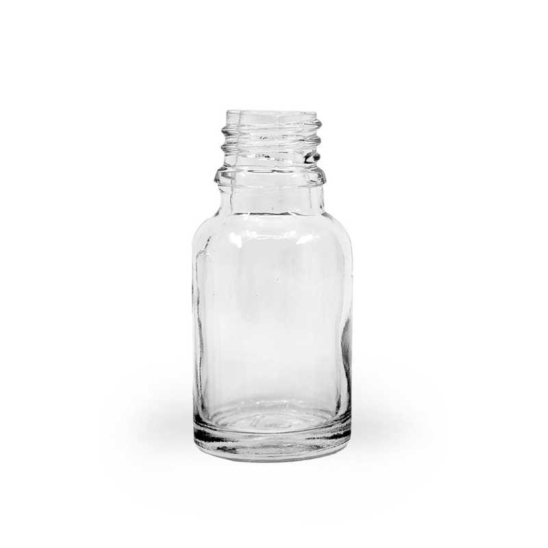 Flacon en verre transparent, 15 ml